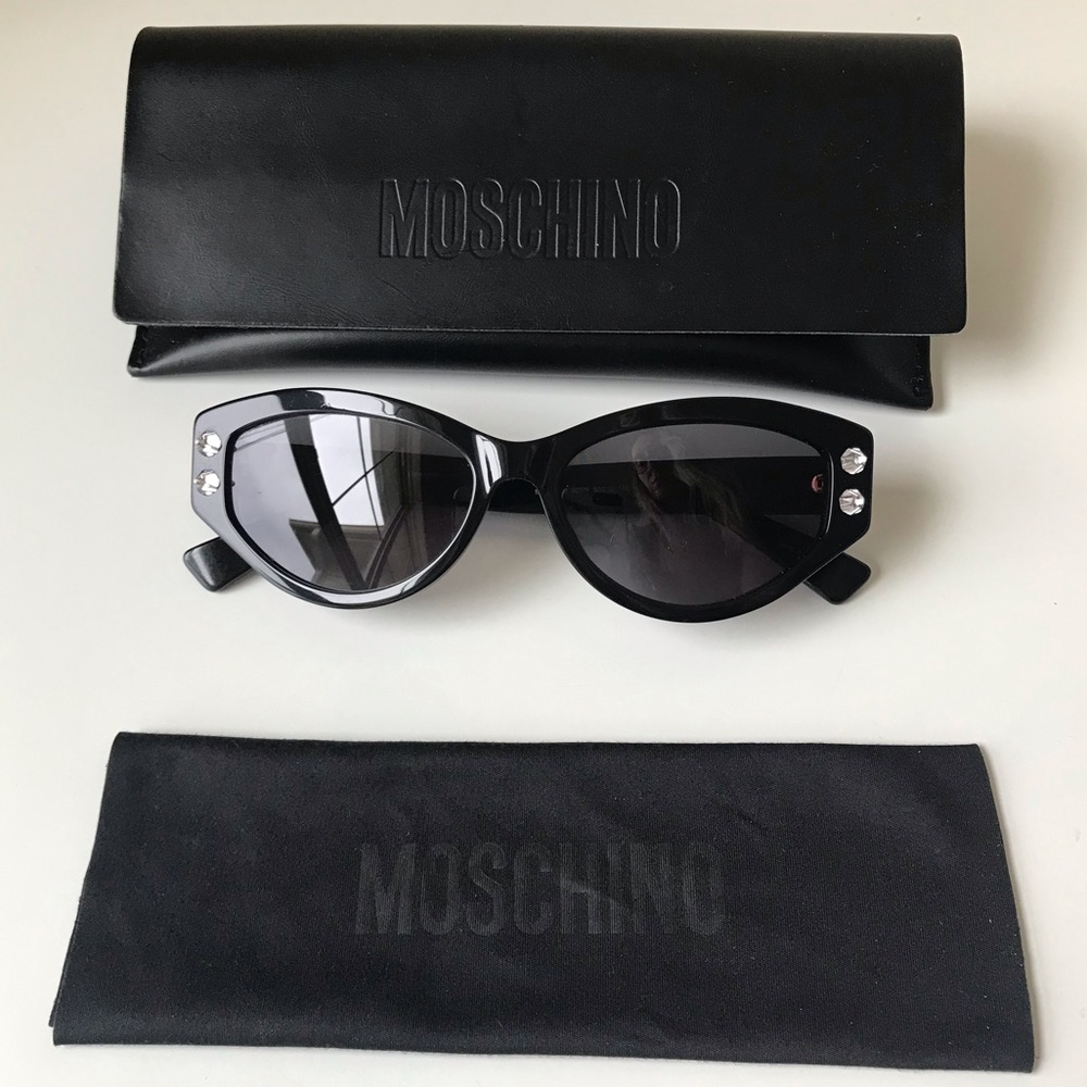 Moschino Cat Eye Spike Sunglasses MOS109/S 0807/IR 55 - Picture 16 of 16